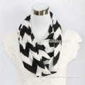 jersey cotton knitted black chevron scarf,cachecol,bufanda infinito,bufanda by Real Fashion